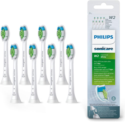 Philips Sonicare W2 Replacement heads, White (8-Pack) Optimal White