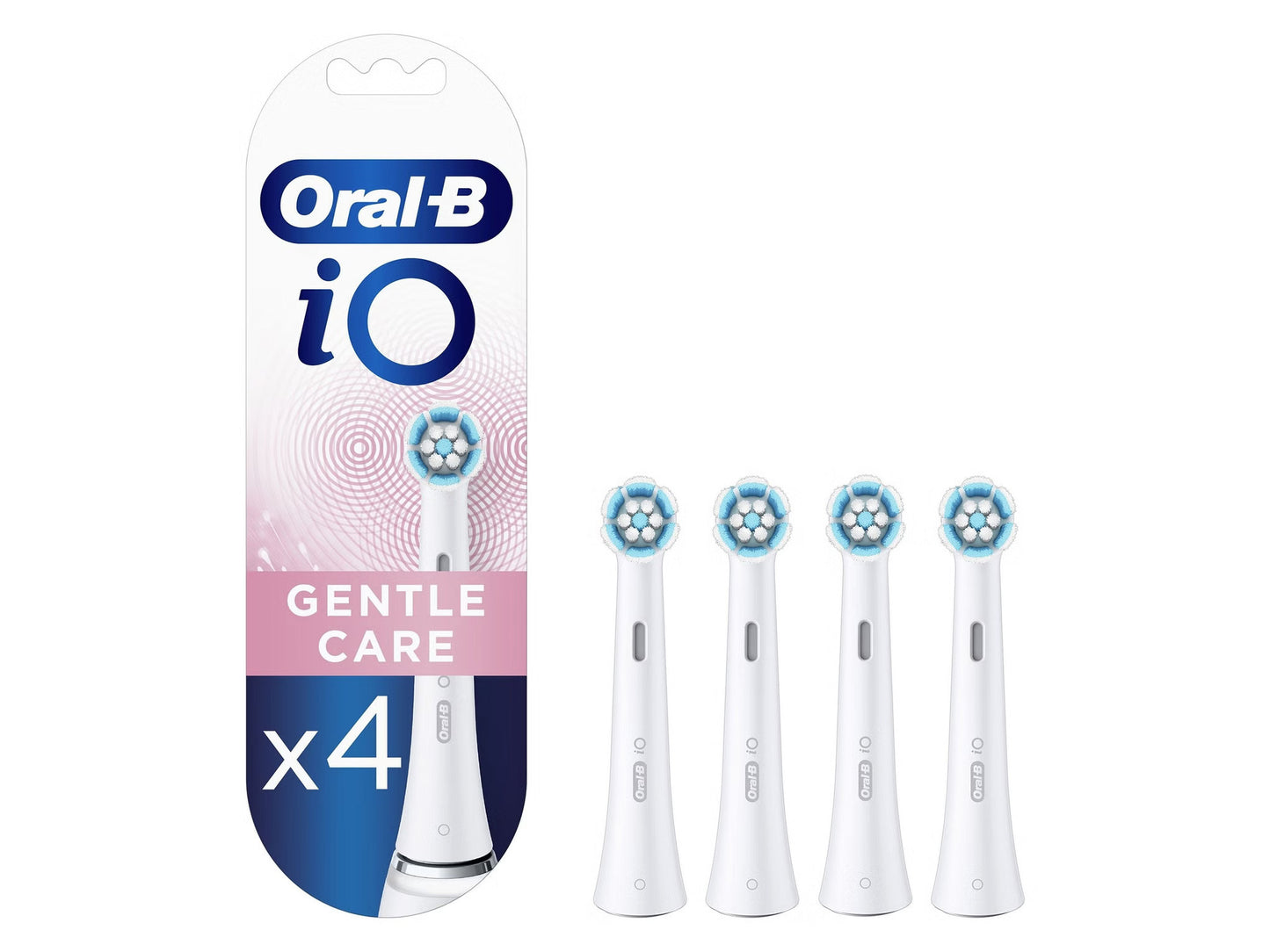 Oral-B iO Replacement Brush Heads - Gentle Care (4-Pack, White)