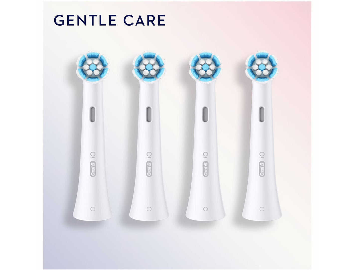 Oral-B iO replacement heads, white (4-Pack) gentle care 