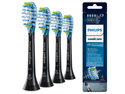 Philips Sonicare C3 Replacement Heads Black, Pack of 4