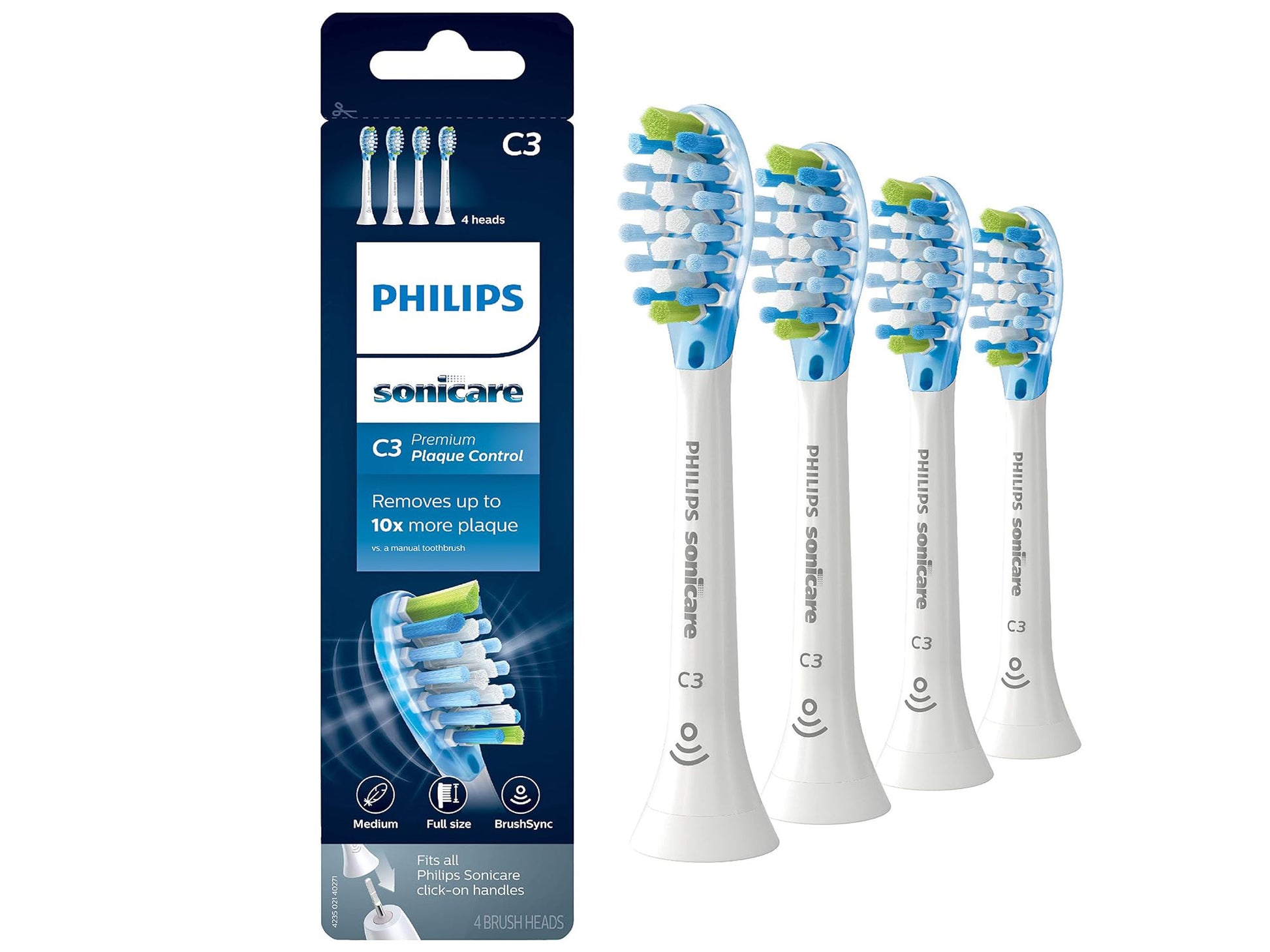 Philips Sonicare C3 Replacement Heads white, pack of 4